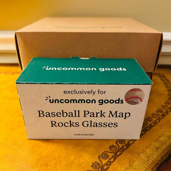 MLB New York Yankees Baseball Ballpark Map Rocks Whiskey Glasses Set of 2 NEW - Picture 3 of 16